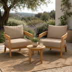 Brisbane Teak Outdoor Patio Set - Stylish 3-Piece Design by Modway