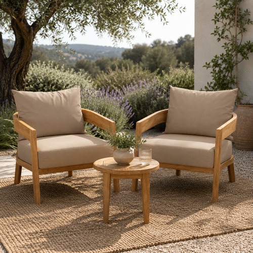 Brisbane Teak Outdoor Patio Set - Stylish 3-Piece Design by Modway