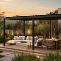 Louver Pergola Steel Louvers & Frame - Black