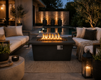 Propane / Natural Gas Outdoor Fire Pit Table - Charcoal