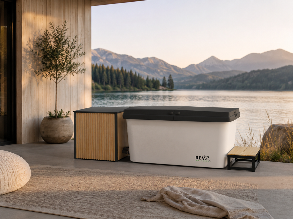 RevX Acrylic X Tub Cold Plunge + LUX High Performance Chiller and Filtration System