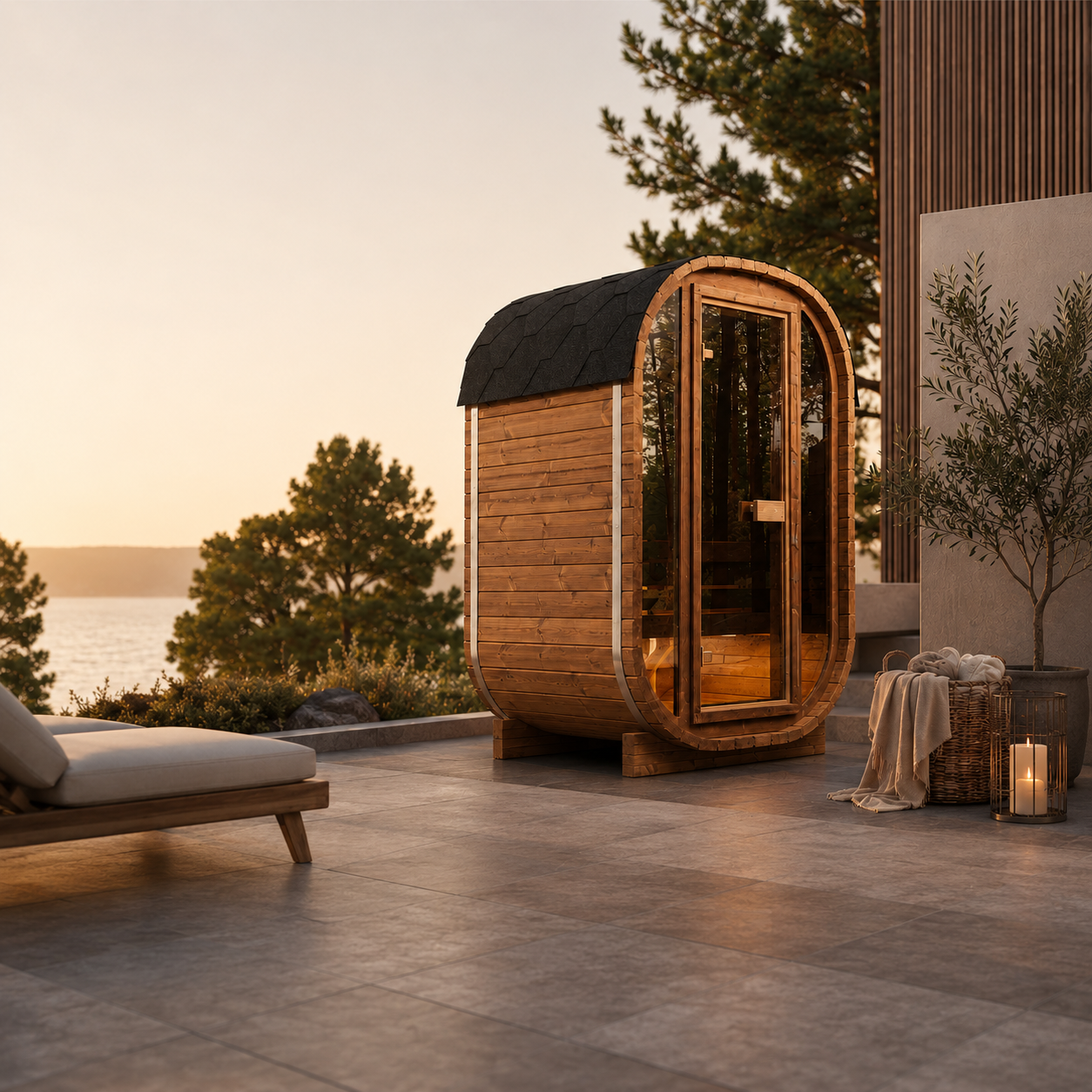 Auris One Luxury Outdoor Cedar Sauna